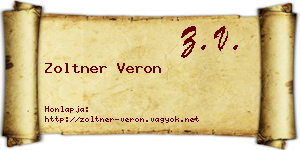 Zoltner Veron névjegykártya